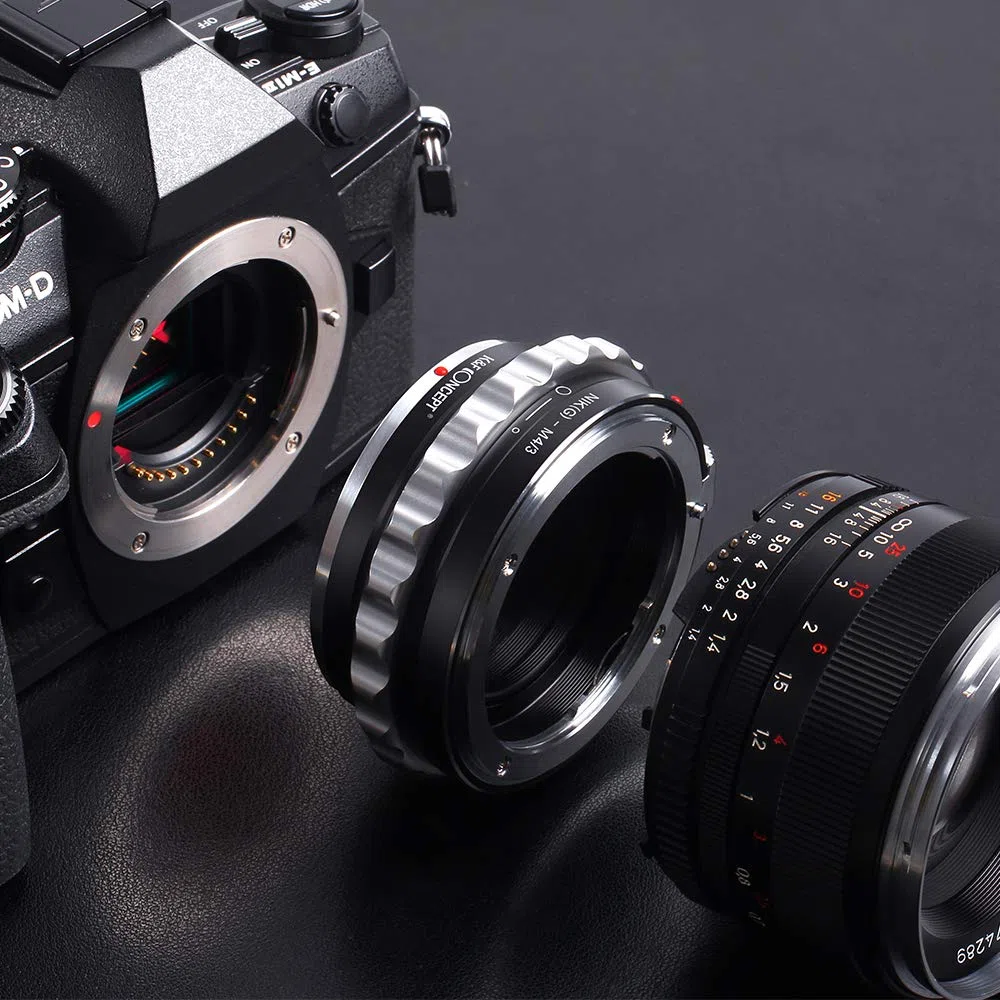 K&F CONCEPT Nik- AI(G)-M4/3 Objektiv Adapter mit Blendenring für Nikon G AF-S F Objektiv auf M4/3 MFT LUMIX DMC-GH1 GH2 GH3 GX7 G1 GF1 GX1
