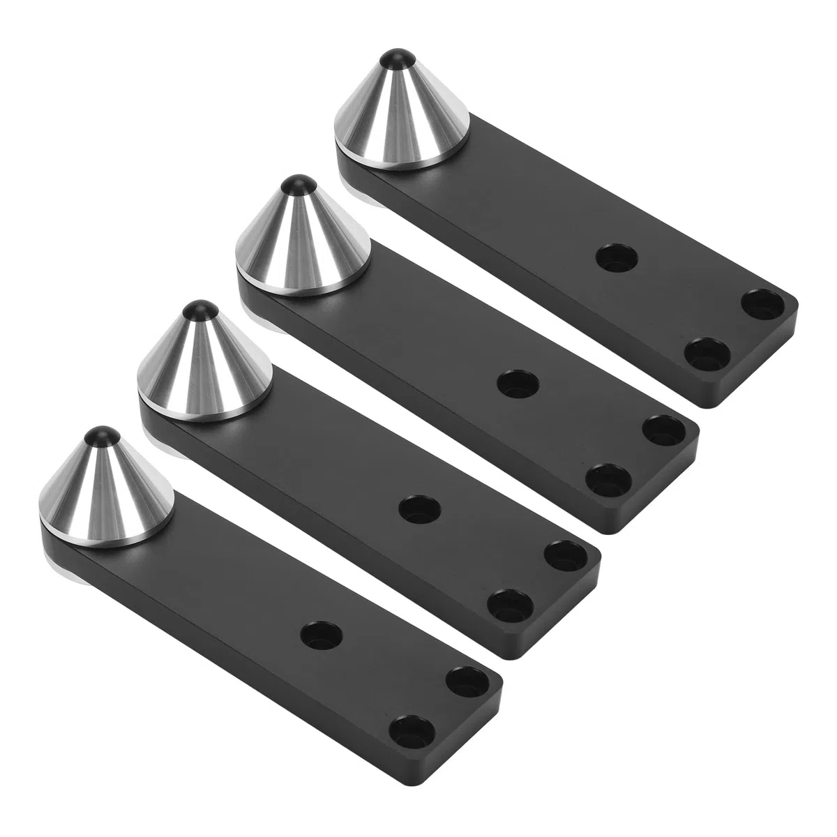 Lautsprecher-Spike-Füße aus Aluminiumlegierung, Stoßfest, Verstellbarer Lautsprecherfuß für Bücherregal-Subwoofer-Leistungsverstärker
