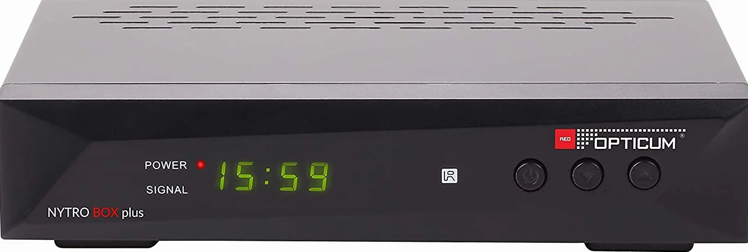 RED OPTICUM 23025 Nytro Box Plus Hybrid-Receiver HD-TV I DVB-C & DVB-T2 Receiver mit Aufnahmefunktion PVR - HDMI - USB - SCART - Coaxial Audio - Ethernet - LED Display I Digitaler Kabelreceiver