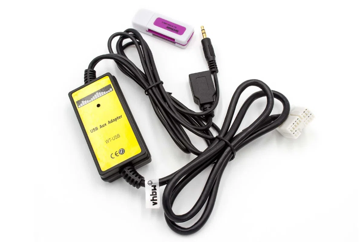 vhbw AUX USB Audio Adapter Kabel KFZ Radio (150 cm) kompatibel mit Honda Bj. 2003-11 Element, Accord Auto, Autoradio - USB