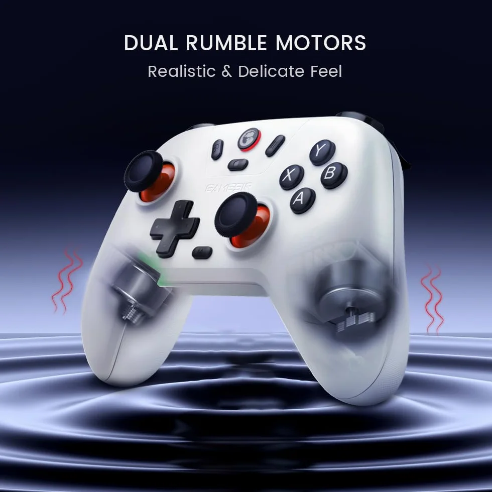 GameSir Nova Lite Wireless Controller – 2.4G & Bluetooth Gamepad for Windows PC, iPhone, Android, Switch & Steam Deck – Hall Effect Triggers, Turbo Function, Rumble Vibration (Yellow)