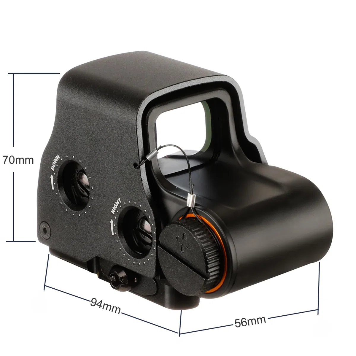 558 Holographic Sight Grün-/Rotpunkt-Zielfernrohr mit Schnellverschluss für 20-mm-Picatinny-Schienenmontage (schwarz)