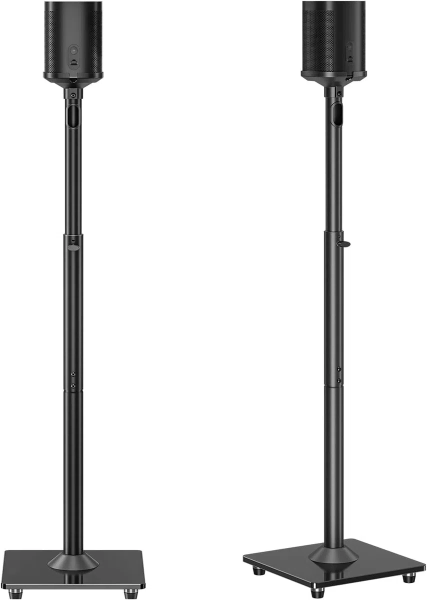 ELIVED Lautsprecherständer für Era 100 und Sonos One, One SL, Play: 1, Höhenverstellbar 88,8 cm-110,3 cm, Boxenständer Lautsprecher Ständer, 1 Paar, EV5024