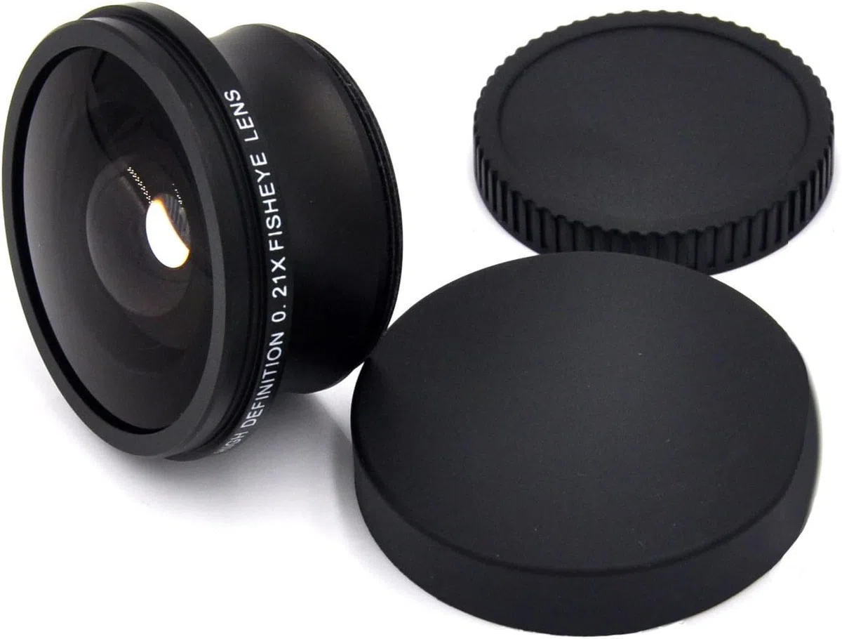0,21x (25mm) High Definition Fish-Eye Objektiv kompatibel mit Sony Handycam DCR-DVD105