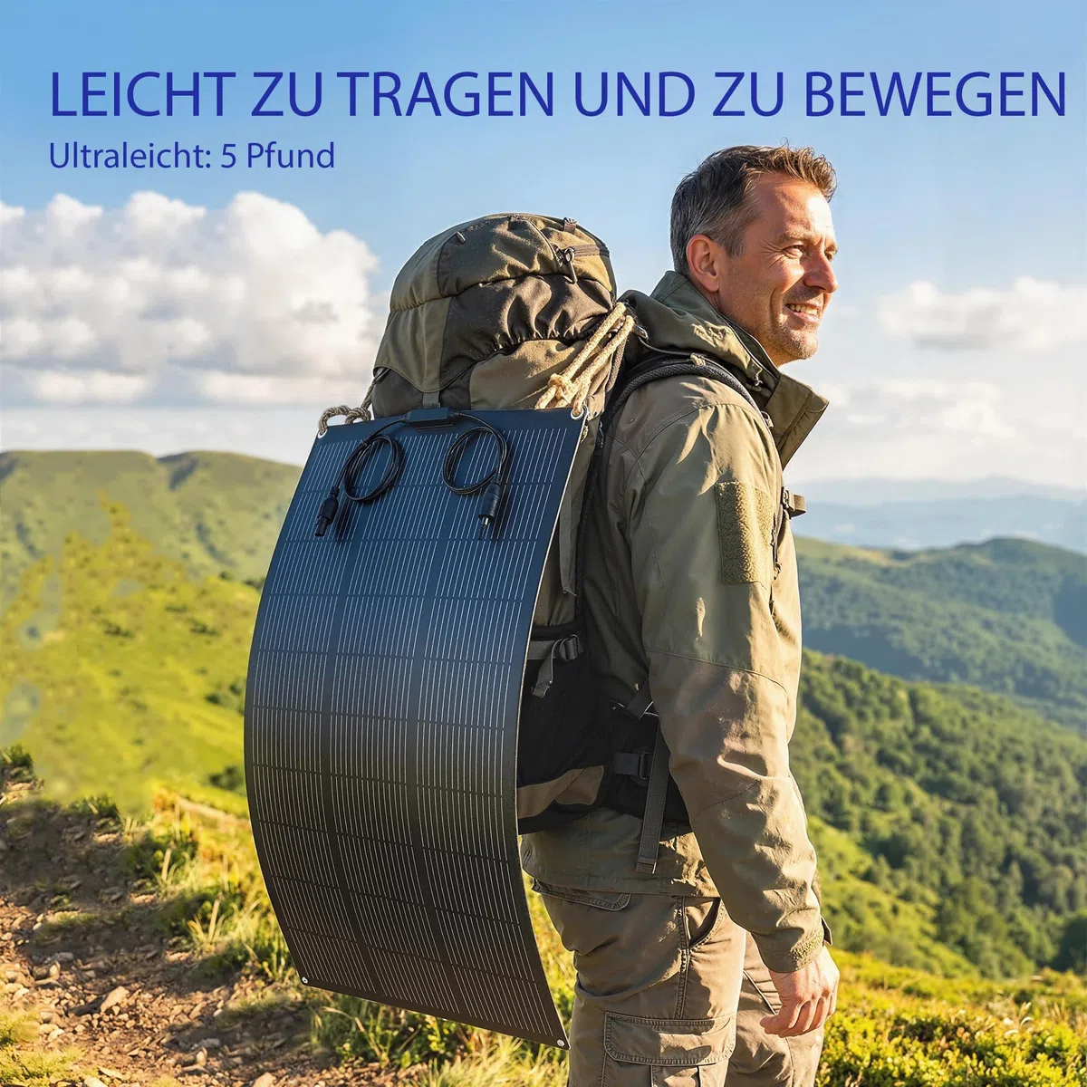 HOMCOM Solarpanel 100W 18V Tragbares Outdoor Solarladegerät mit 2 USB, LCD-Anzeige IP67 Wasserdicht Solar-Ladegerät für Auto, Boot, Wohnmobil, Camping Outdoor