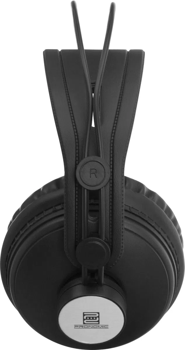 Pronomic KH-900 Comfort Kopfhörer (15-25000 Hz, 3 m Kabel, automatische Größenanpassung, weiche, sehr große, ohrumschließende Muscheln, vergoldeter Klinkenstecker, inkl. 6,3 mm Adapter) schwarz