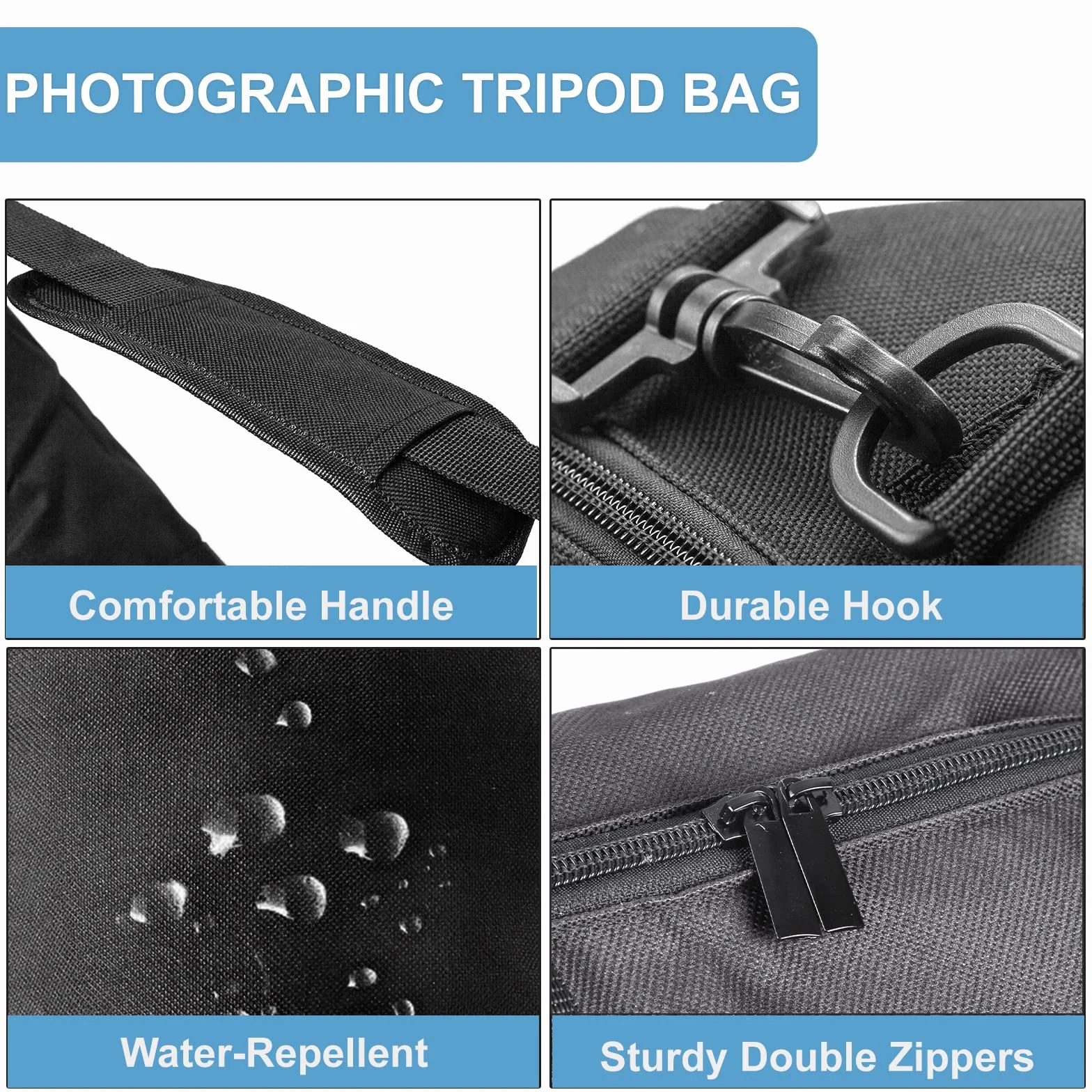Pyxelstudio Stativtasche Verdickung Lampenstativ Tasche Wasserdicht Dicke Polster 100cm Schwarz