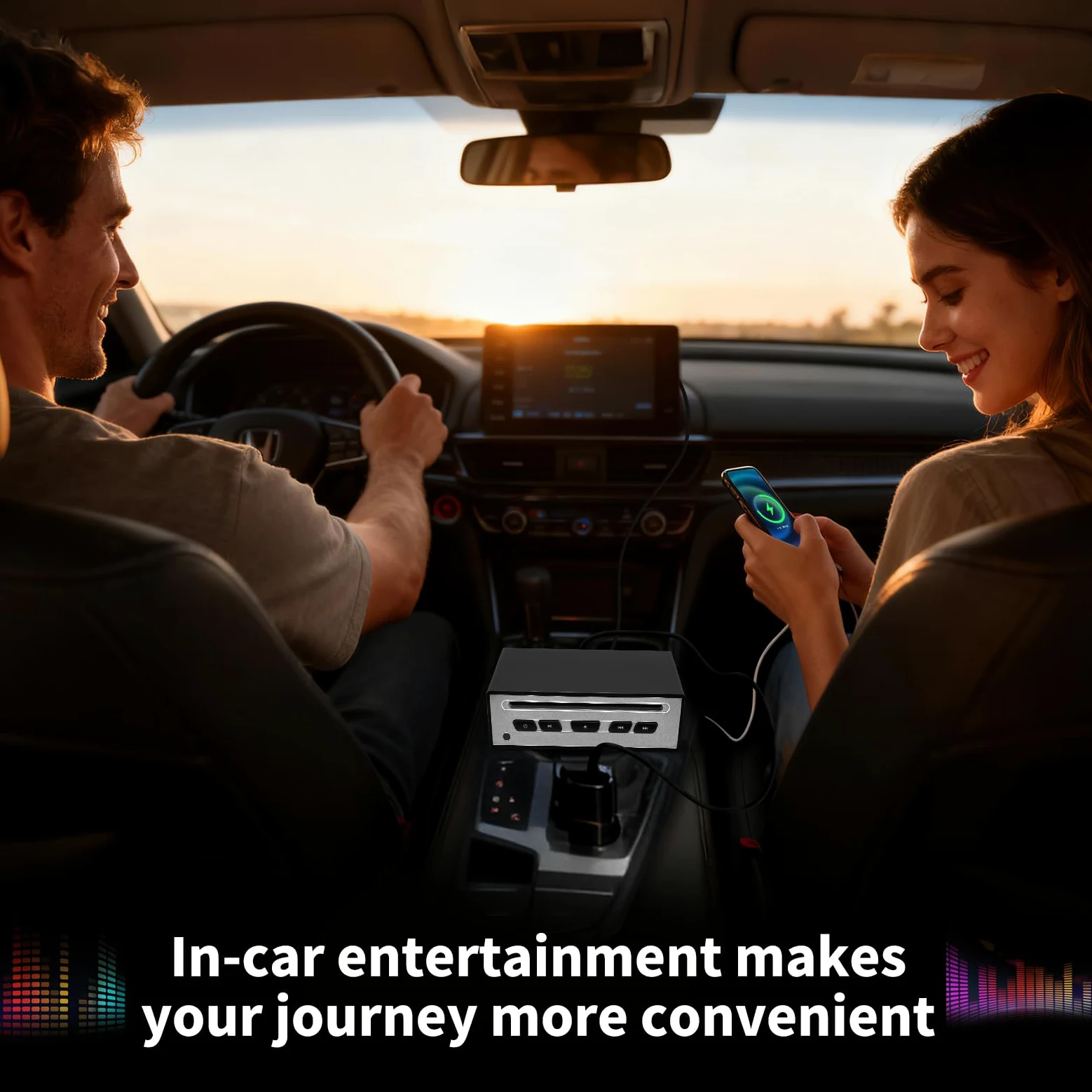 CD Player für Auto – Externer Universal-Auto-CD-Player mit USB, AUX, HDMI & USB-C Anschluss, Plug & Play, Kompatibel mit Autoradio, Laptop, TV, Computer und Hi-Fi-Anlagen
