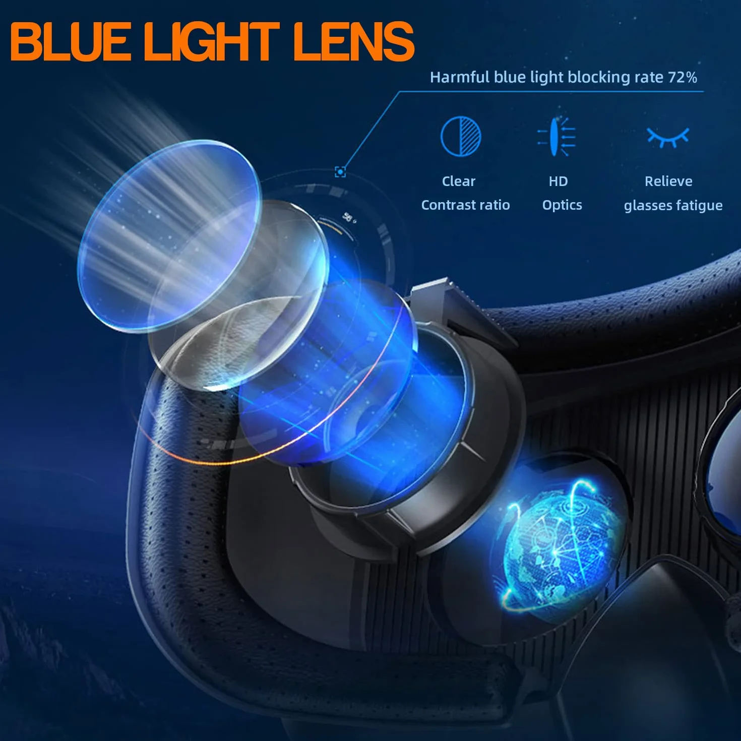 VR Brille 3D für Handy, 3D Brille Virtuelle Realität,HD VR für Filme & Spiele, Kompatibel mit nahezu Allen Smartphones (4,7-6,7 Zoll)