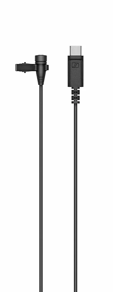 Sennheiser XS Lav USB-C Omnidirektionales Clip-On Lavalier-Mikrofon | mit USB-C Anschluss & 2M Kabel | für mobile Geräte & Computer | Schwarz (509261)