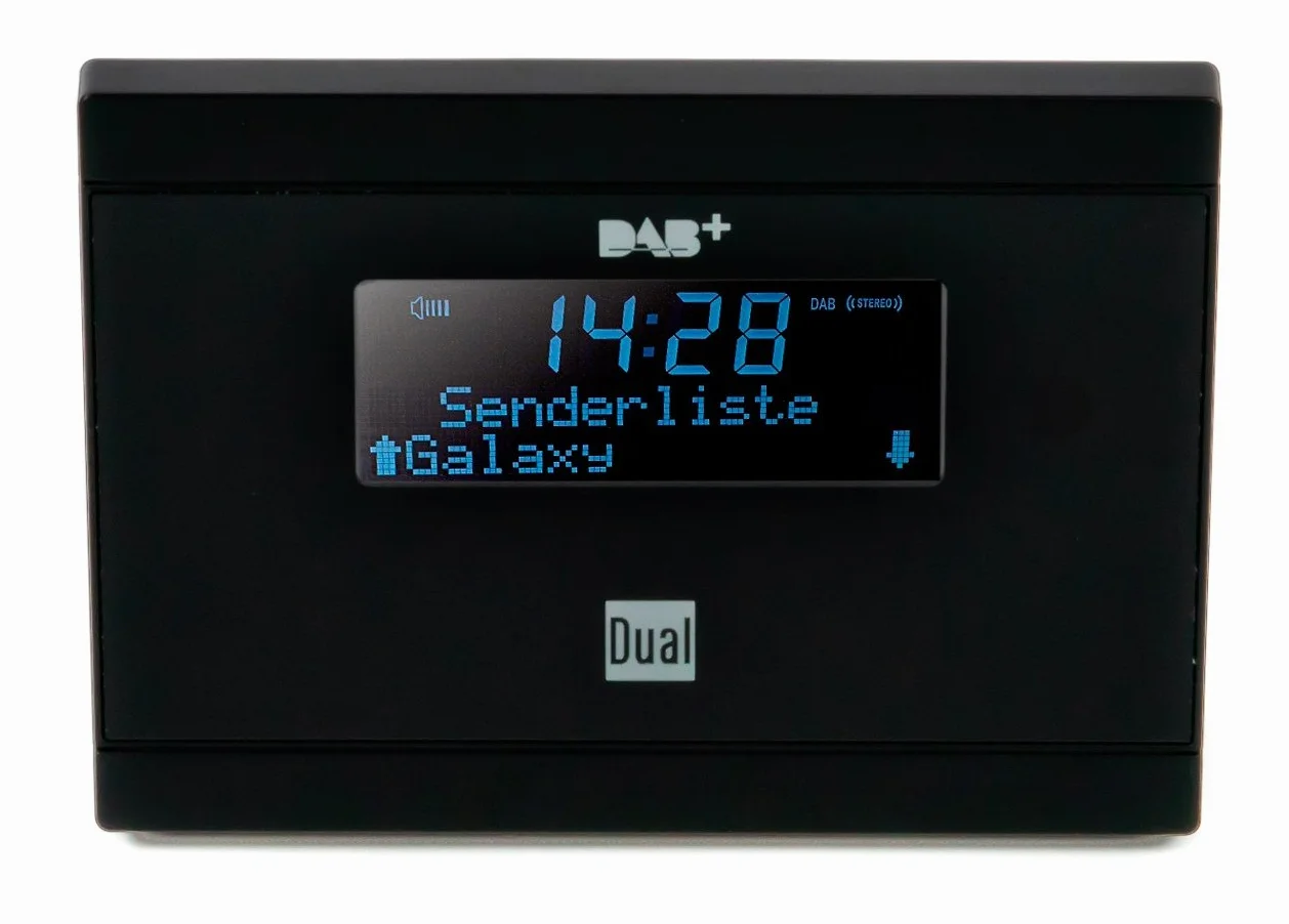 Dual DAB 2 A Digital-Radio Adapter mit Fernbedienung (LCD-Display, DAB(+)/UKW-Tuner, Alarmfunktion) Schwarz