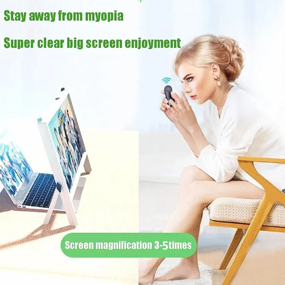 Laptop-Bildschirmlupe, Desktop-Bildschirmlupe, 55,9 cm (22 Zoll), praktisches, faltbares Projektionsdisplay, kompatibel mit Laptops, iPads, Handys