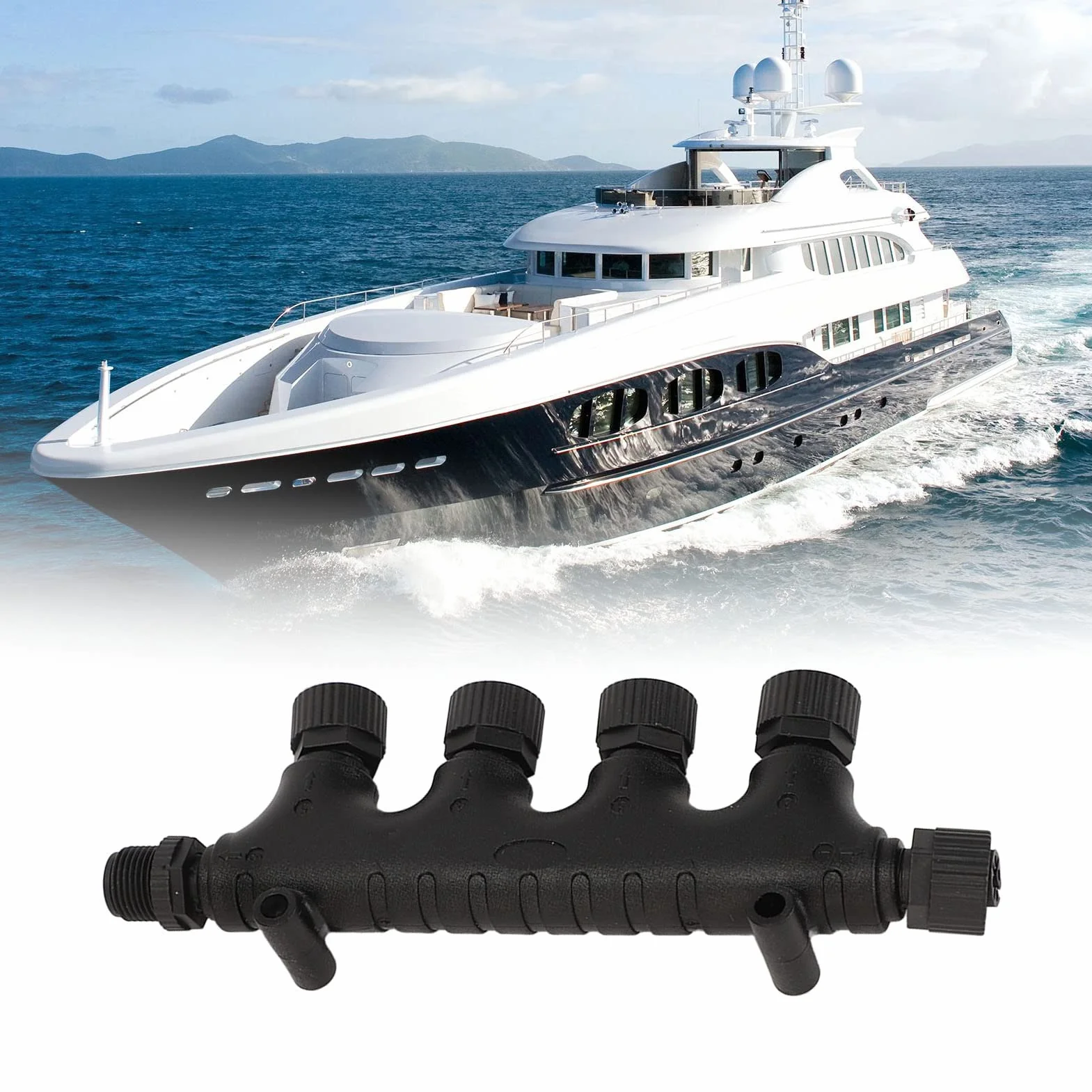 NMEA 2000 T-Stecker, für NMEA 2000 N2K 4 Ports T-Stecker M12 5-polig IP67 Wasserdicht für Lowrance-Netzwerke
