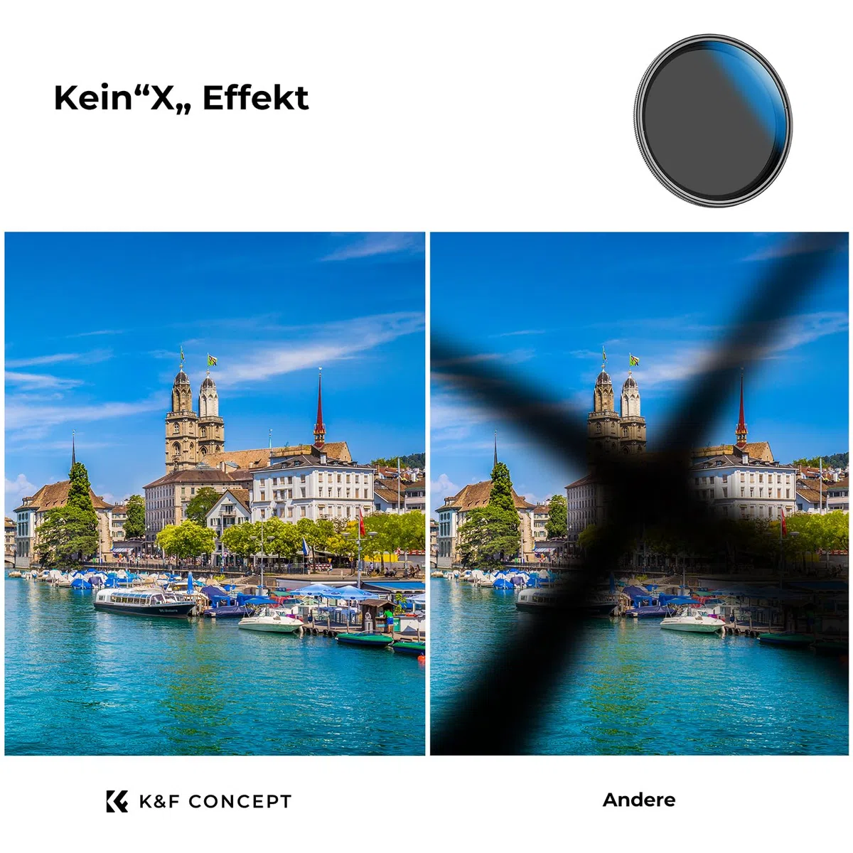 K&F CONCEPT Nano-K Serie ND Filter 62mm Variabler Graufilter ND2-32 (1-5 Blendenstufen)