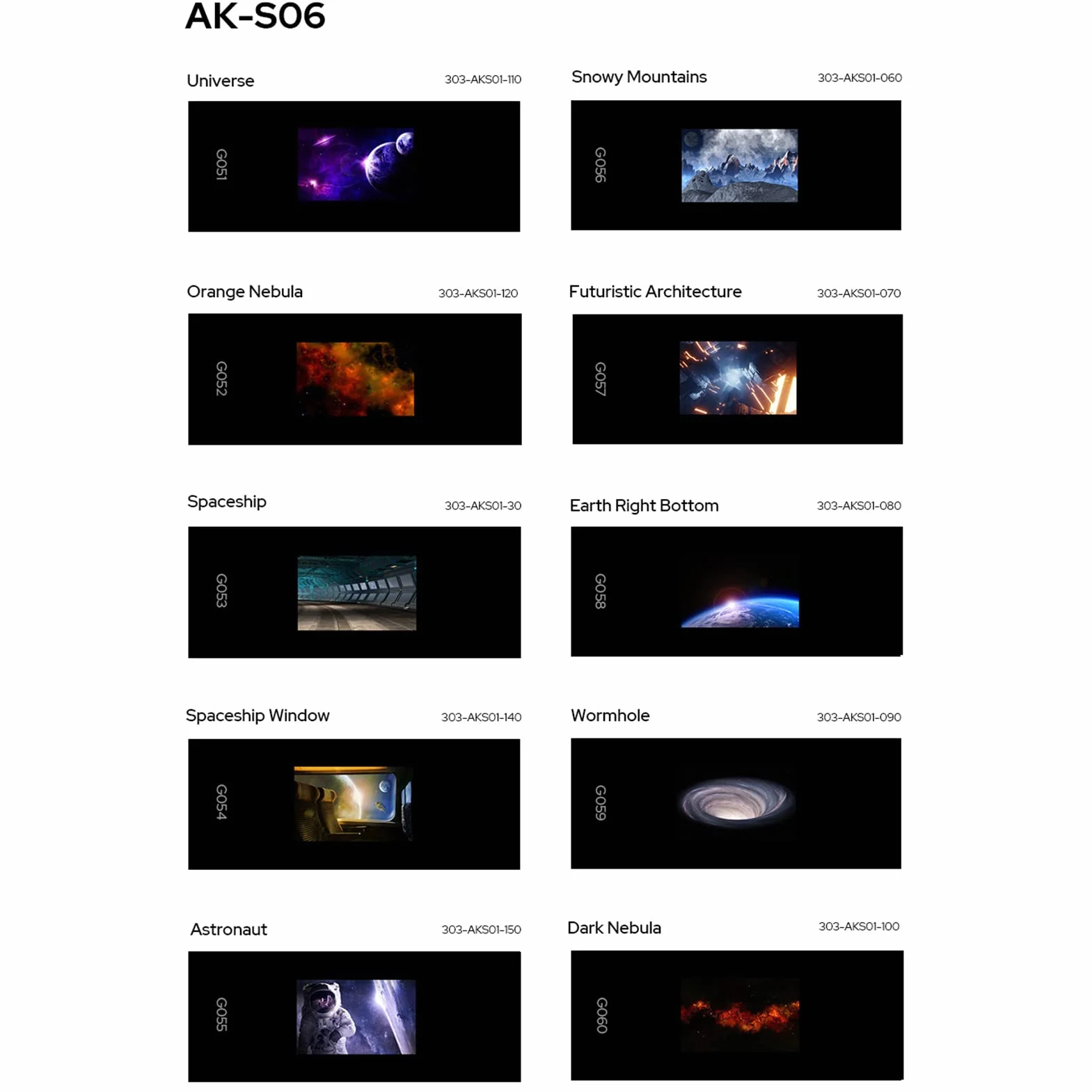 Godox AK-S Full Slide Set Folien Flash-Projektor-Dia-Set für Godox AK-R21 Kamera-Blitzprojektor (60 Stück)