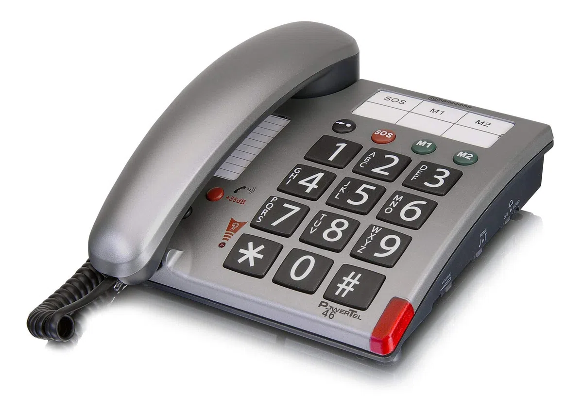 amplicomms Powertel 46 (Systemtelefon, Telefon für ältere Menschen)