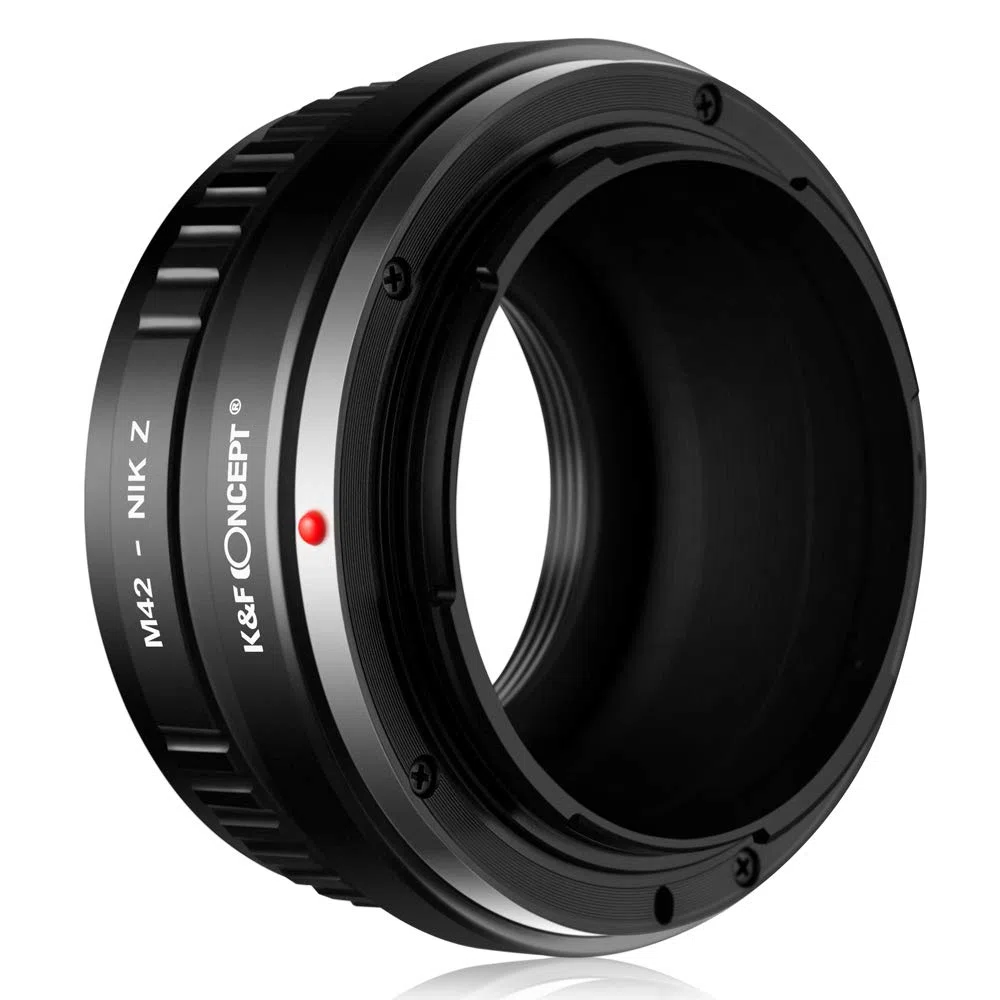 K&F CONCEPT M42-NIK Z Bajonettadapter Objektiv Ring für M42 Objektiv auf Nikon Z 7 und Nikon Z 6 Spiegellose Vollformatkamera