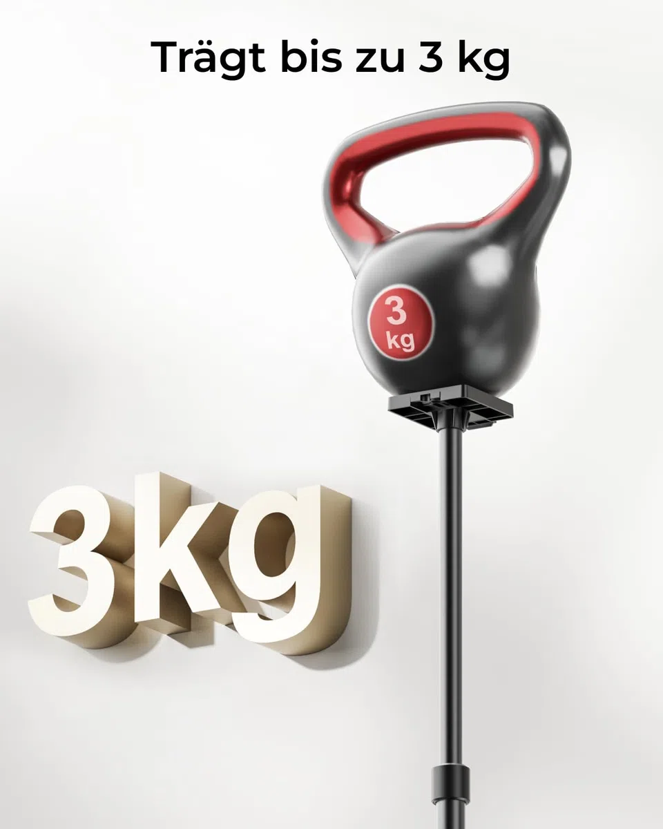ULTIMEA 2er Set Universal höhenverstellbar, Schwarz Lautsprecher ständer, Boxenständer ausziehbar von 62 cm bis 93 cm für Satelliten & Regallautsprecher mit Einer Belastung bis zu 3 kg, Steady 310