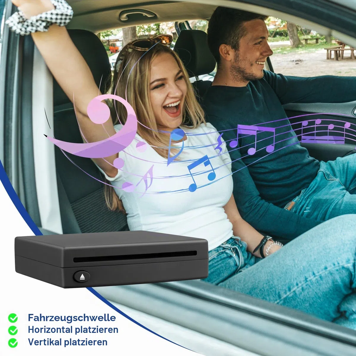 USB 2.0-Schnittstelle Autoradio CD/DVD Dish Box Player Externe Stereoanlage, Auto Radio CD/DVD Player Extern für Android Stereo Schnittstelle USB Anschluss für Auto Hause (Alte Version)