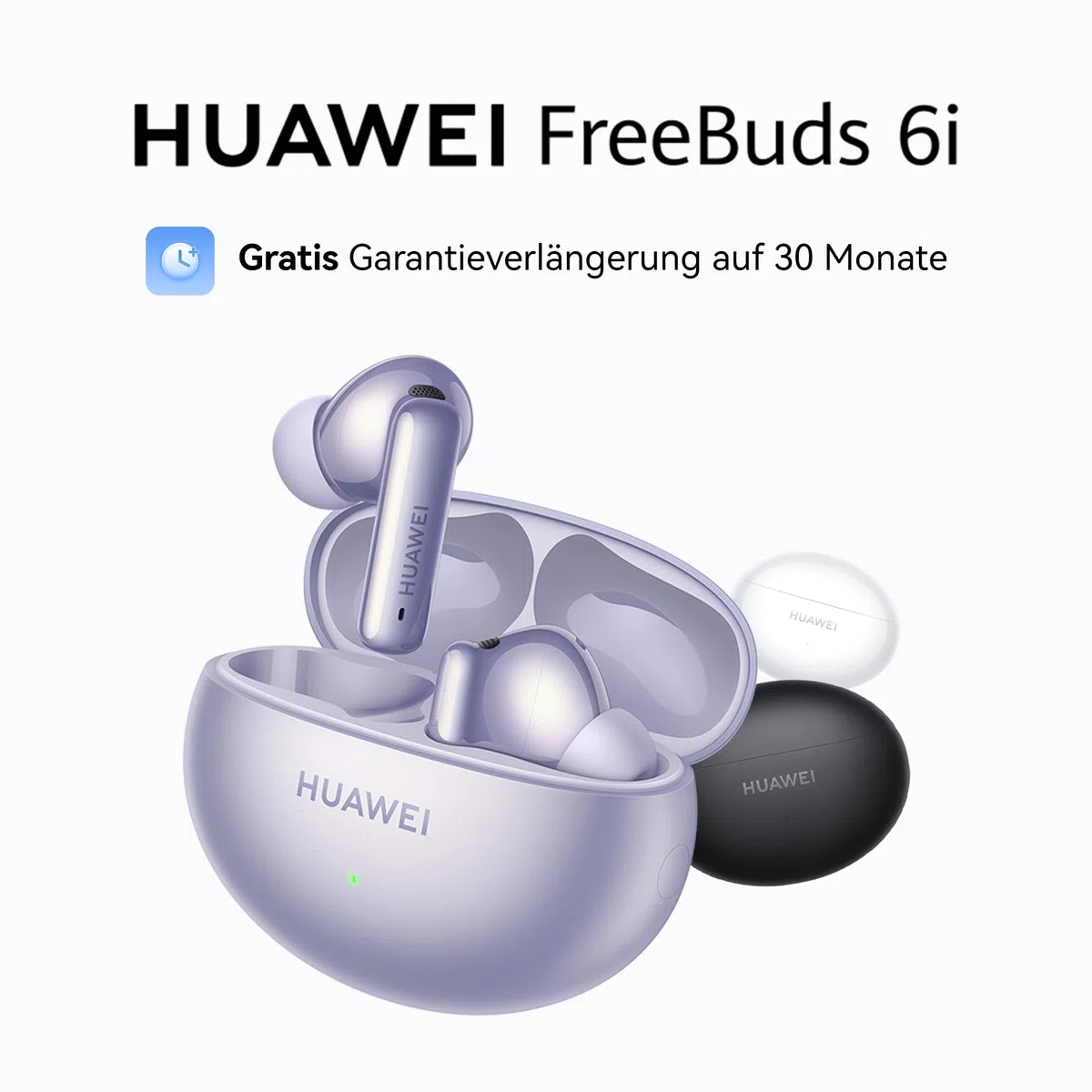 HUAWEI FreeBuds 6i kabellose Kopfhörer, Intelligente Aktive Geräuschunterdrückung 3.0, Druckvoller Bass, Bis zu 35 Stunden Akkulaufzeit, Bluetooth 5.3, Staub- und Wasserbeständigkeit nach, Schwarz