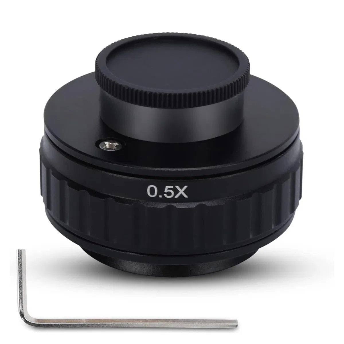 C-Mount Objektiv Adapter, 0,5X Mikroskop Adapter Objektivadapter Okular C-Mount Objektiv, 38mm CTV Mikroskop Objektiv Adapter Objektivhalterungsadapter für CCD Kamera Digitales Okular
