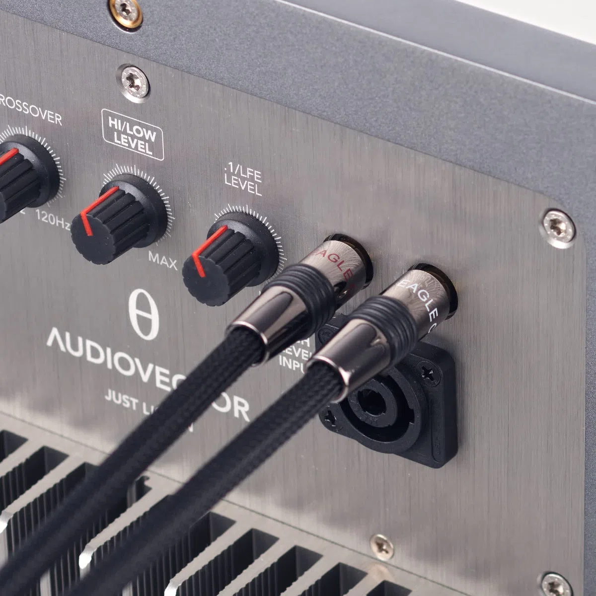 Eagle Cable by INAKUSTIK – 10041050 – Deluxe Y-Subwooferkabel| kraftvoller und dynamischer Klang, hoher Kupfergehalt | 5,0m in Schwarz | 2-fache Abschirmung - Vollmetallstecker| mit Geflechtschirm