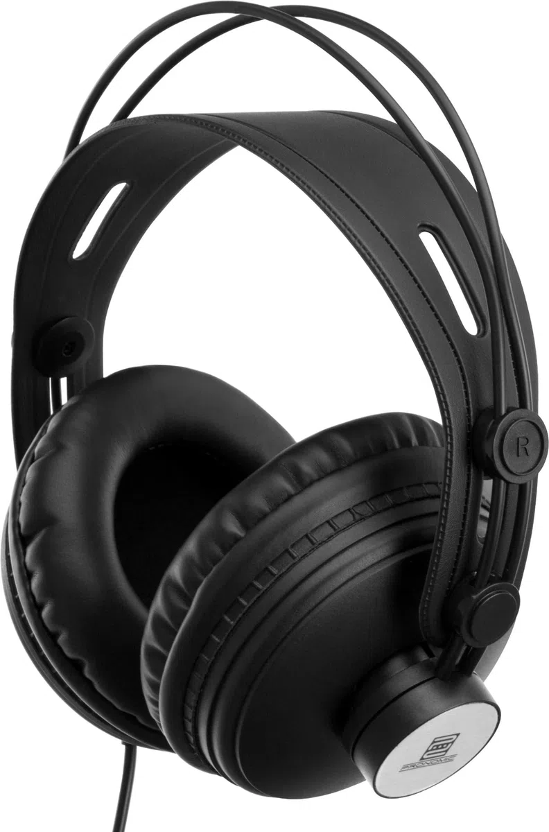 Pronomic KH-900 Comfort Kopfhörer (15-25000 Hz, 3 m Kabel, automatische Größenanpassung, weiche, sehr große, ohrumschließende Muscheln, vergoldeter Klinkenstecker, inkl. 6,3 mm Adapter) schwarz
