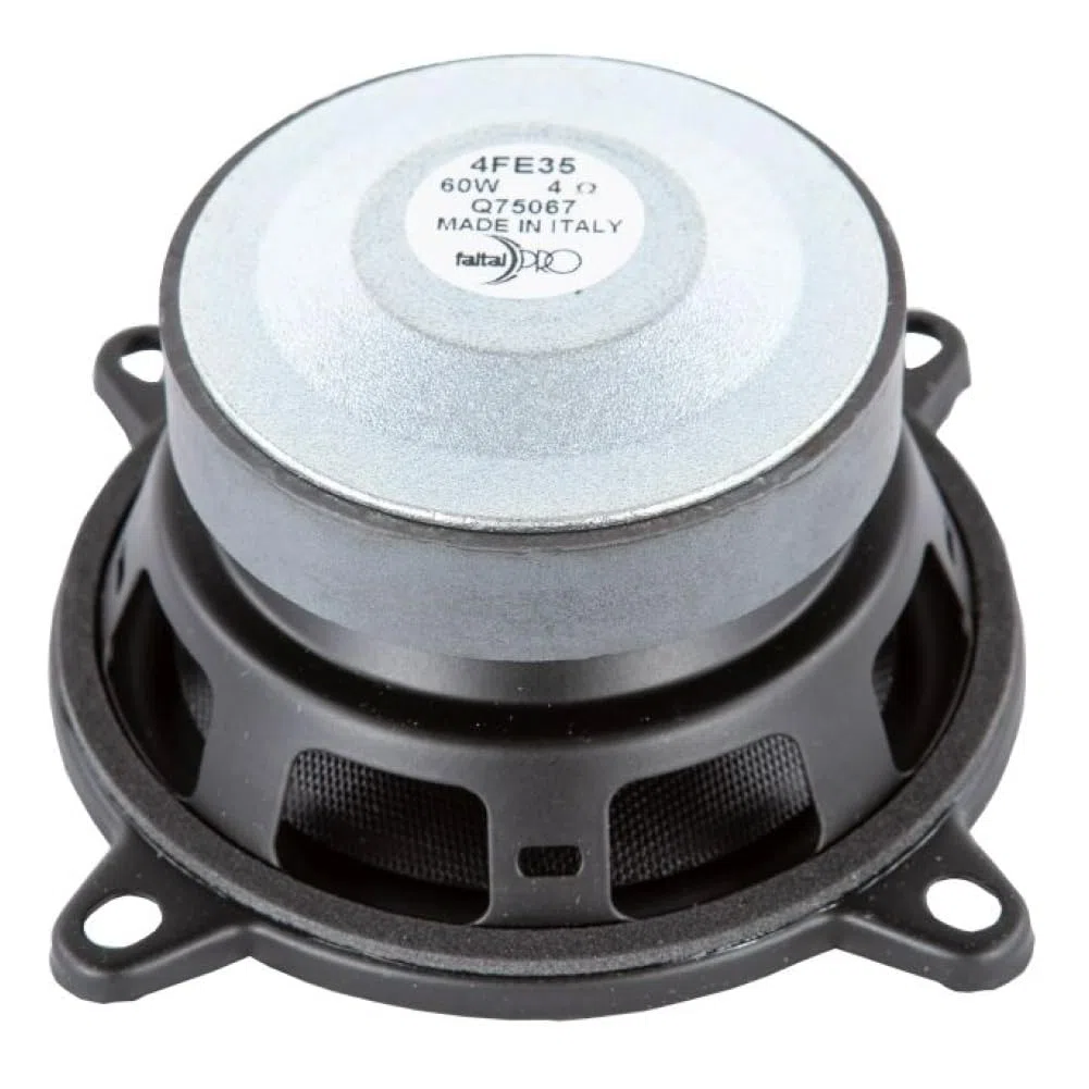 KIT Set FÜR FAITAL PRO 4FE35 4 Ohm, 1 Tieftöner Lautsprecher mit den Abmessungen 10 cm 100 mm 4" im Durchmesser, 30 Watt rms und 60 Watt max, Empfindlichkeit 91 db, für Autos, 1 Stück