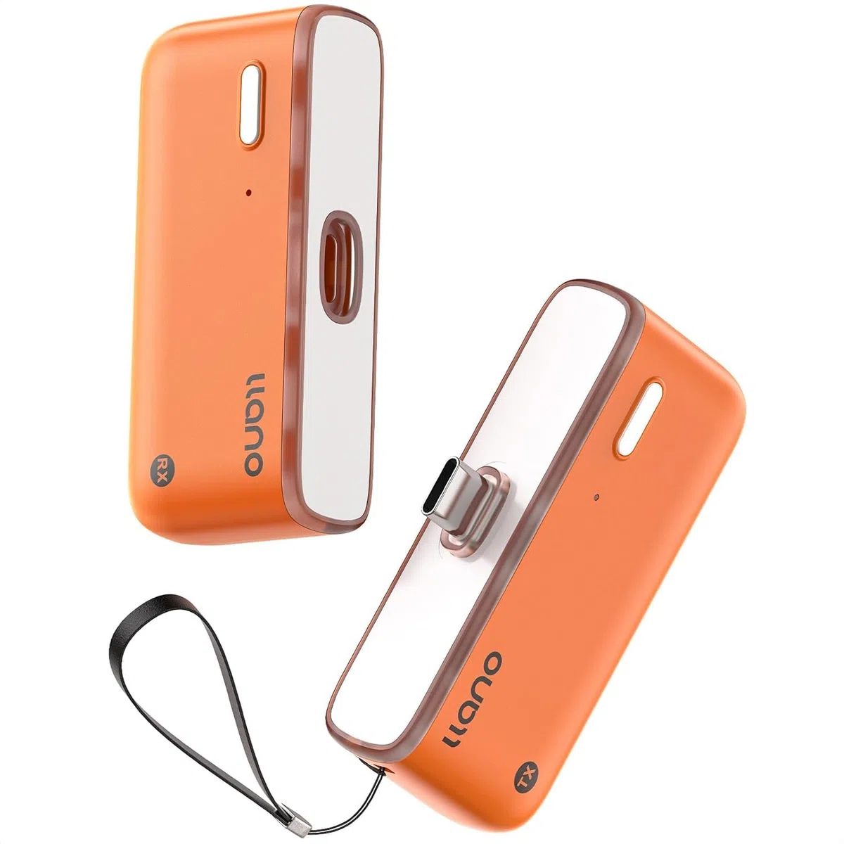 llano S850 Typ C Wireless HDMI Transmitter and Receiver, 50M, Ultra 4K Eingang 1080P@60Hz Ausgang, Plug&Play, 5G+2.4G, für Telefon, Tablet,Laptop, PC, Monitor, Projektor, TV Box, usw (Orange)