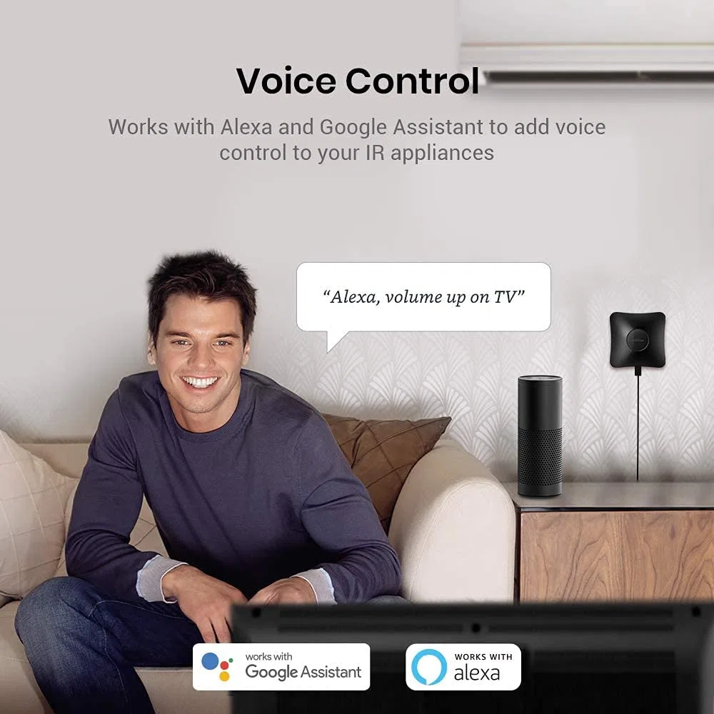 BroadLink RM4 Pro (nur 2,4GHz Wi-Fi), IR und HF Universal-Fernbedienung, All-in-One Hub, Code-Lernfunktion, für Smart Home (TV, STB, Klimaanlage, Vorhangmotor) kompatibel mit Alexa
