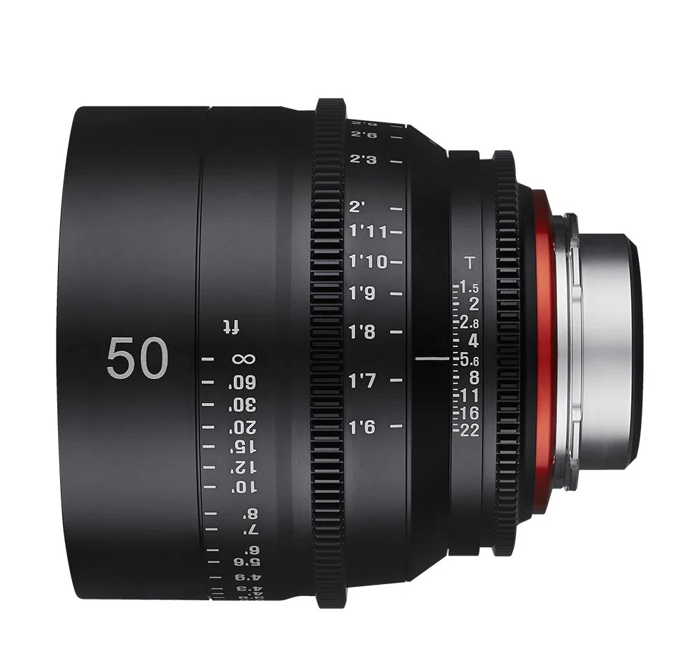 XEEN Cinema 50mm T1,5 Sony E Vollformat Objektiv MF Cine Video Lens für hohe Auflösungen mit Follow Focus Zahnkränze