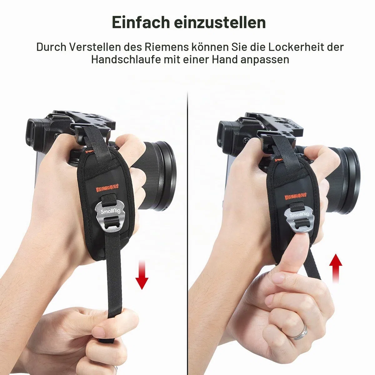 SMALLRIG Kamera Handschlaufe 12MM Breite Kompatibel mit Kamera Cage und Externem Seitengriff - PAC2456B