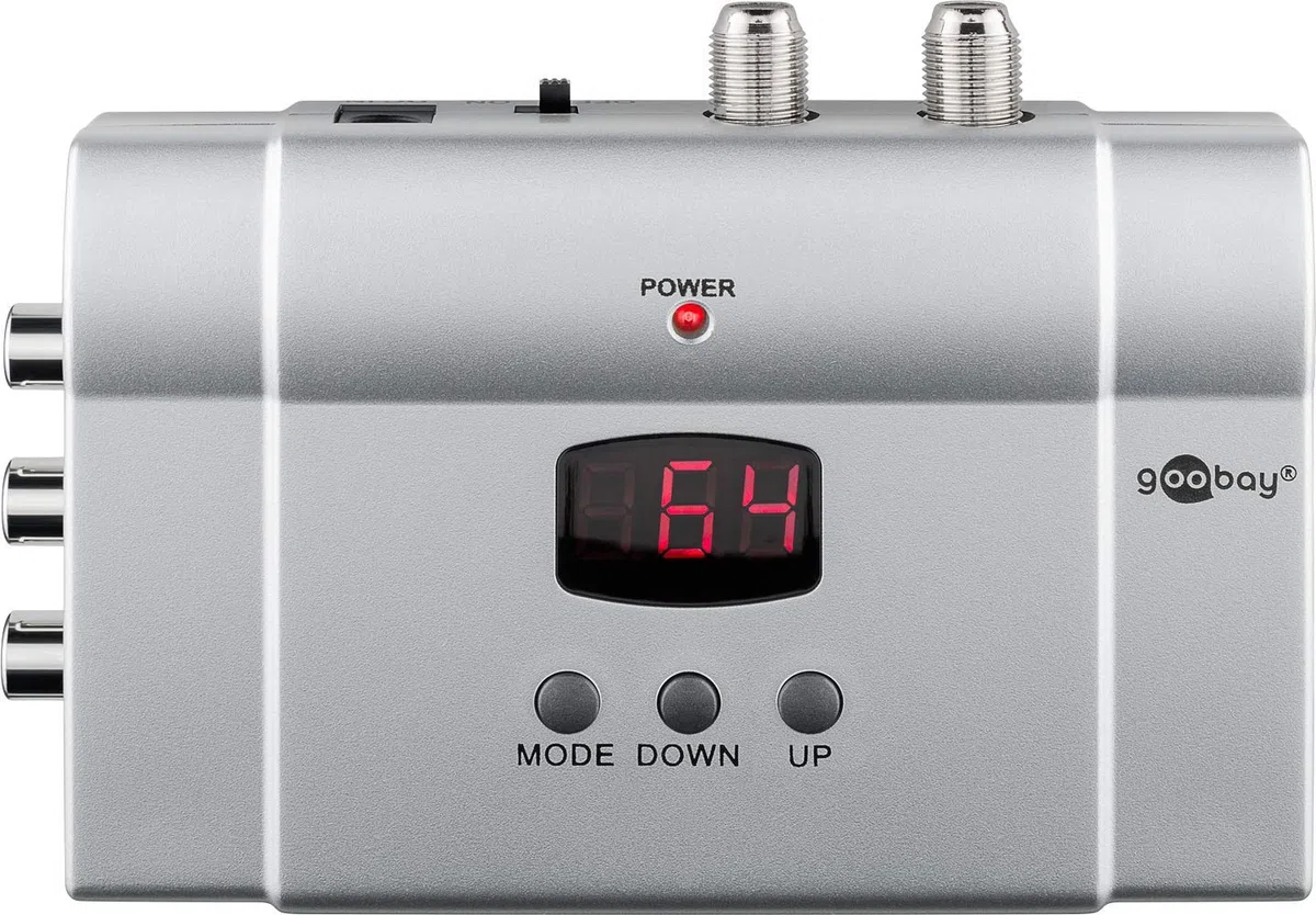 goobay 67249 HF Breitband Stereo Modulator moduliert Audio-/Videosignale in HF Antennensignale