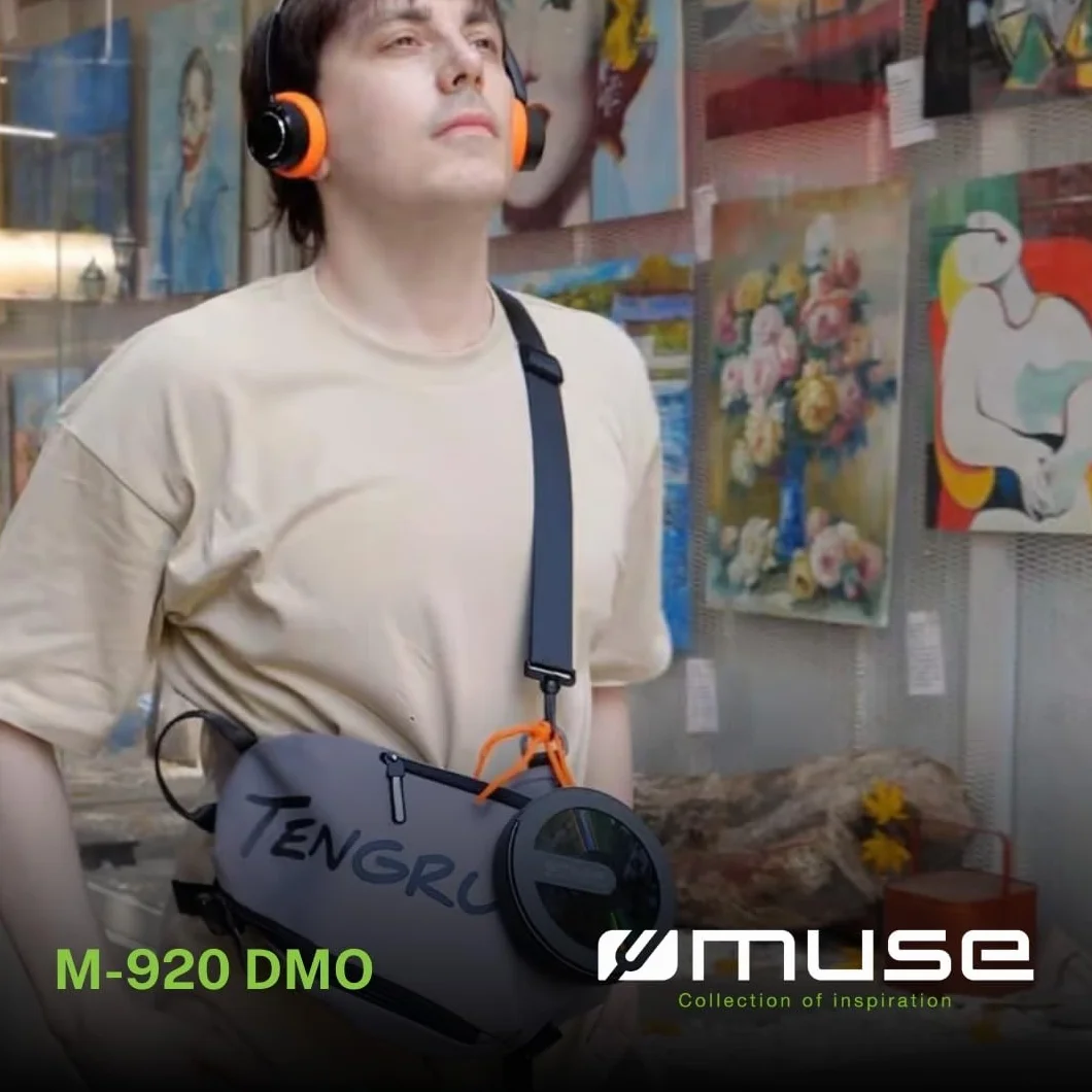 Muse M-920 DMO Tragbarer CD-/MP3-Player mit Bluetooth-Transmitter & Erschütterungsschutz – OLED-Display, USB-C & 2000 mAh Akku