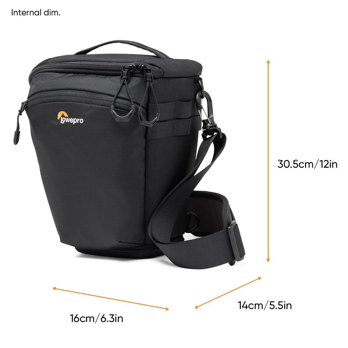 Lowepro ProTactic TLZ 70 Pro AW III Toploader-Kameratasche für spiegellose DSLR, Vol. 5 l, ABM: 30,5x14x16 cm, f. Kameras mit angesetztem Objektiv, modulare Schultertasche, f. Fotografen/Videofilmer