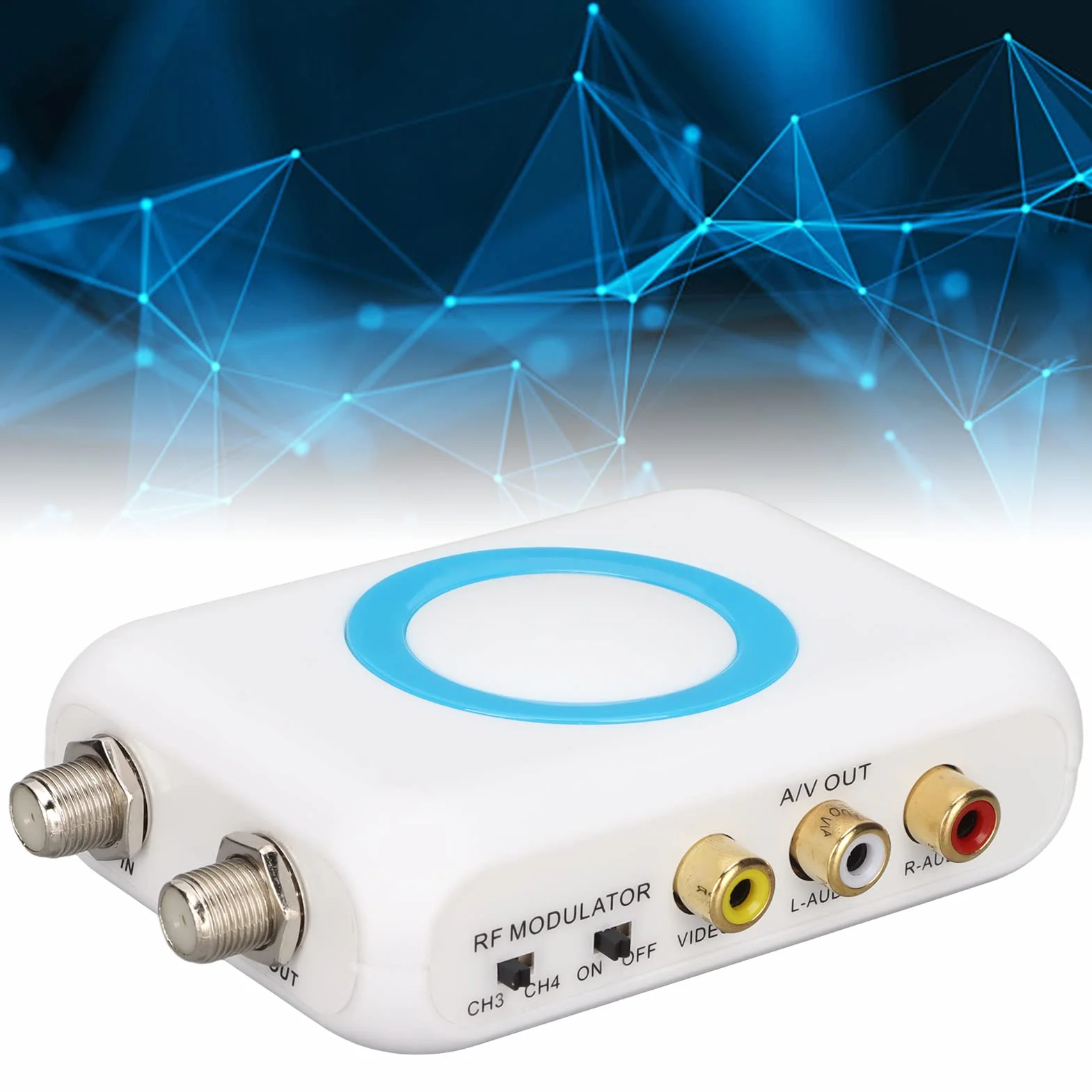 Dioche Koaxial-zu-HDMI-Adapter Koaxial-zu-HDMI-Adapter für Fernseher Abs Hdm66 Hd-Modulator Unterstützt Pal Ntsc-Format Ausgang zu Rf-Modulator für Heimfernseher-Ersatz