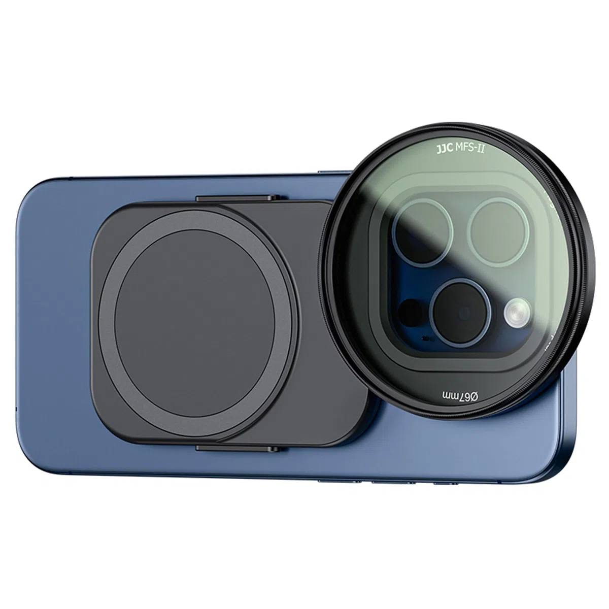 JJC 67mm Magnetischer Handy Filter Halterung Adapter für iPhone 17, 17 Pro Max/Pro/Plus, 16, 16 Pro Max/Pro/Plus, 15, 15 Pro Max/Pro/Plus, 14, 14 Pro Max/Pro/Plus, Magnetisch Filter Clip