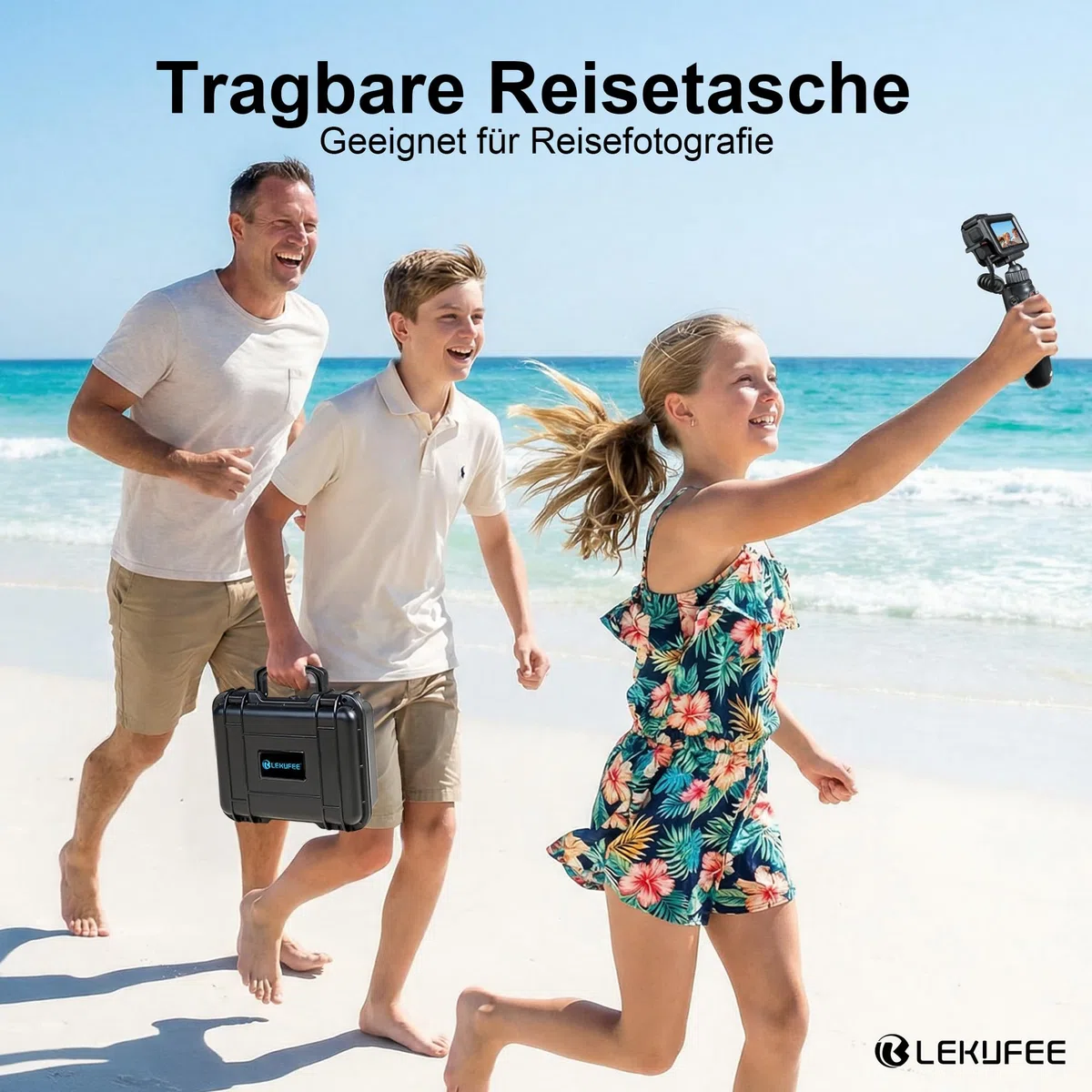 LEKUFEE Kleiner Wasserdichter Hartschalenkoffer für DJI Osmo Action 6/5 Pro/4/3 Actionkamera,Adventure-Combo,Standard-Combo,Diving Combo und Zubehör (nur Tragetasche)