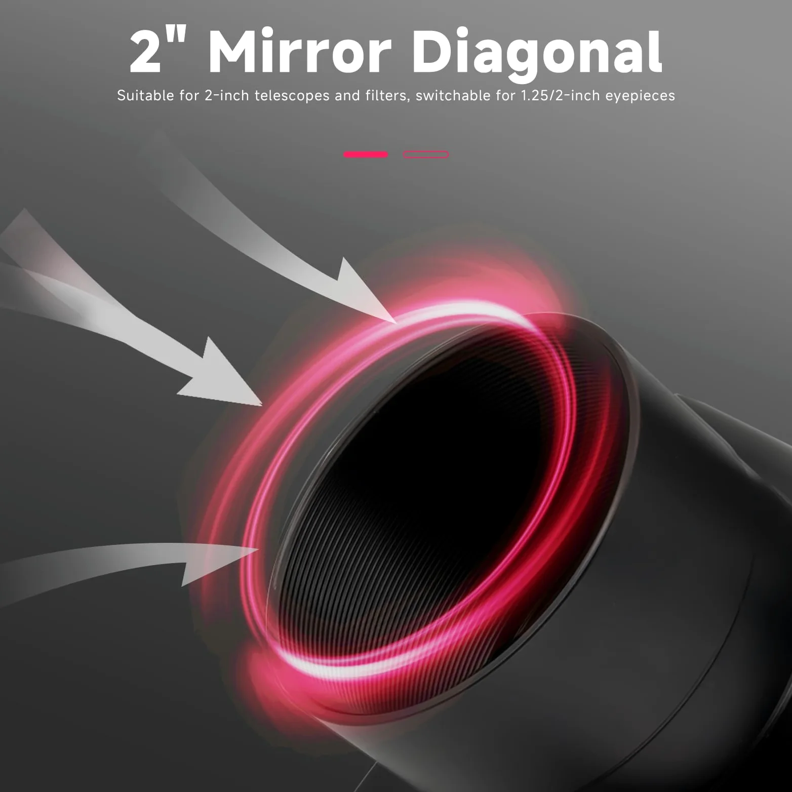 Svbony SV188P 2 Zoll 90-Grad-dielektrischer Spiegel Diagonal 99% Reflektivität Dielektrische Beschichtungen mit Messing-Kompressionsringen Reflektivität Teleskop-Zubehör passend für Refraktor-Telesko
