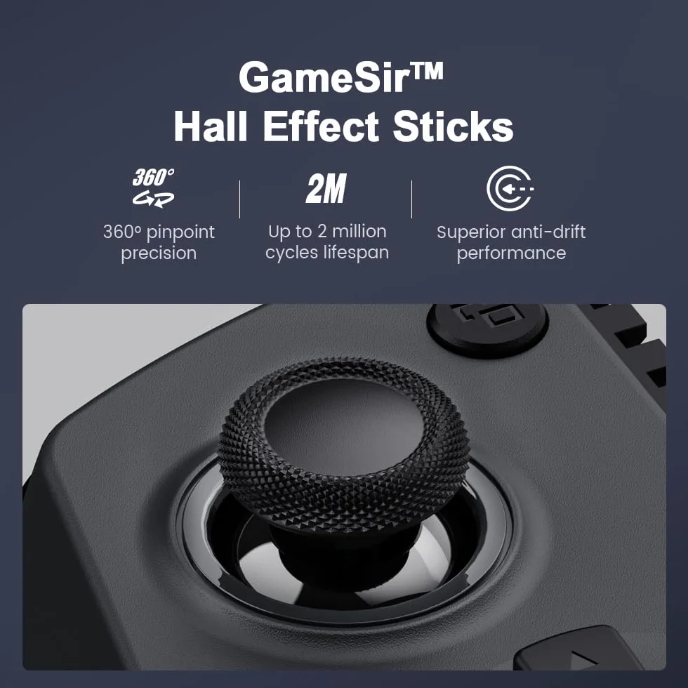 GameSir X5s Bluetooth Gaming Controller für Switch 2/Android/iOS/PC, phone Controller mit Hall Effekt Joystick, Dual HD Rumble Motoren, Turbo Funktion – Spielen Sie Call of Duty: Mobile, PUBG Mobile