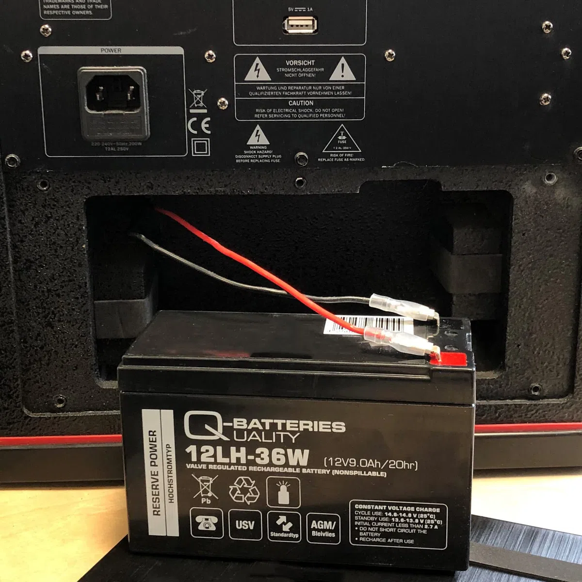 Ersatzakku 12V 9Ah für Teufel Rockster Air Lautsprecher