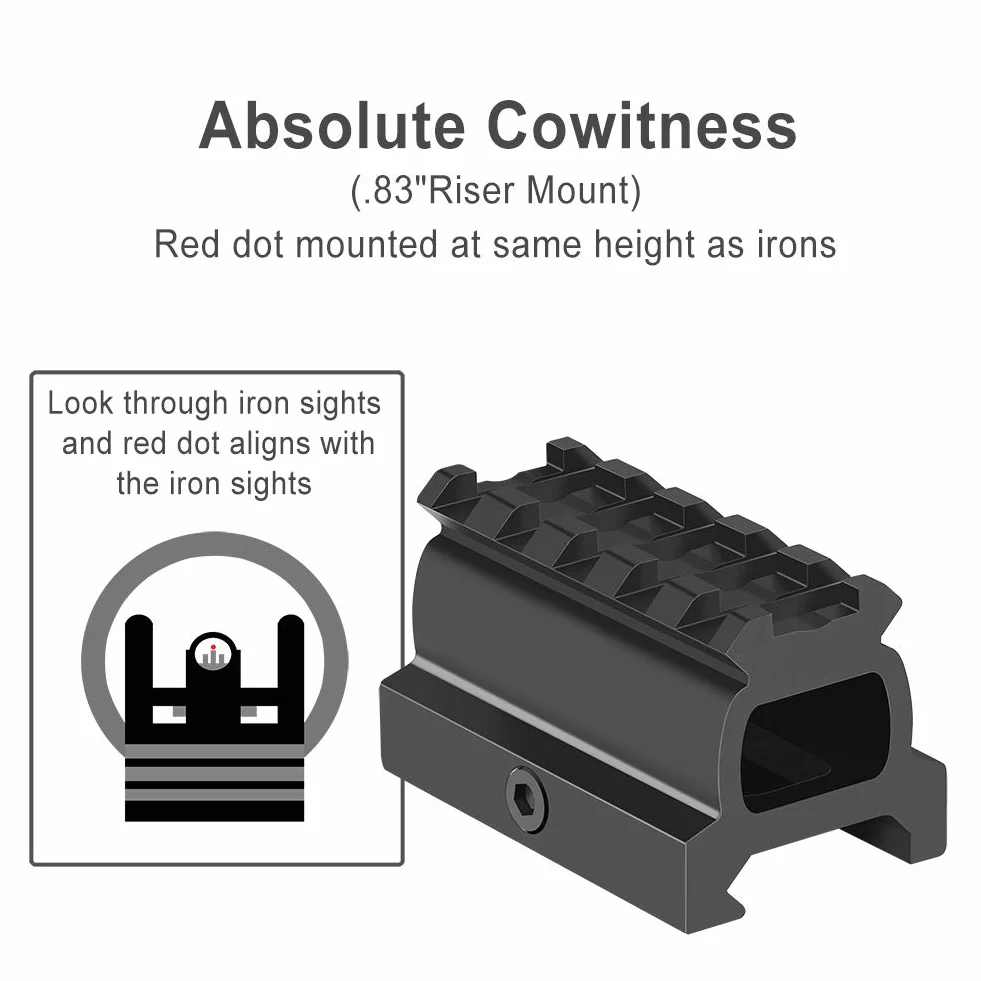Feyachi RDS-22 Red Dot Visier 1 x 22mm 2MOA Airsoft Visier leuchtpunktvisier Kompaktes Rotpunktvisier Zielfernrohr für 20mm/22mm Picatinny/Weaver-Schienen