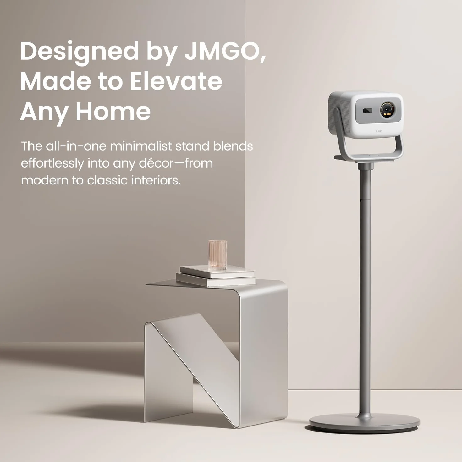 JmGO Projektor-Bodenständer für N1S 4K / PicoPlay / N1S 1080P / PicoFlix / N1, Aluminium in Luftfahrtqualität, fortschrittliches Design, einfache Installation, 5kg stabiler Standfuß, 10kg Tragkraft