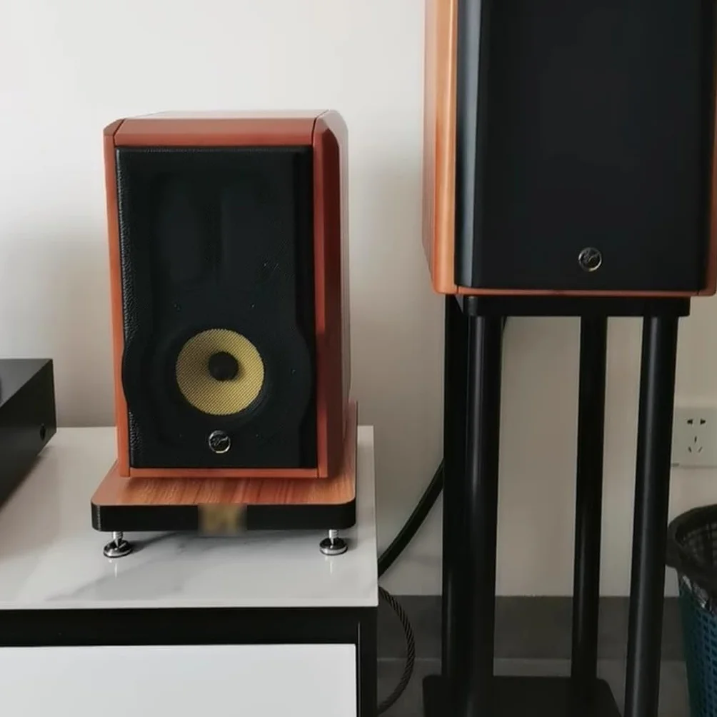 HiFi Rack AV Regal HiFi-Ständer Plattenspieler-Ständer Geräteschrank Für Verstärker/Turntable/Skybox/Drucker (Wood Color, 23 x 29cm)