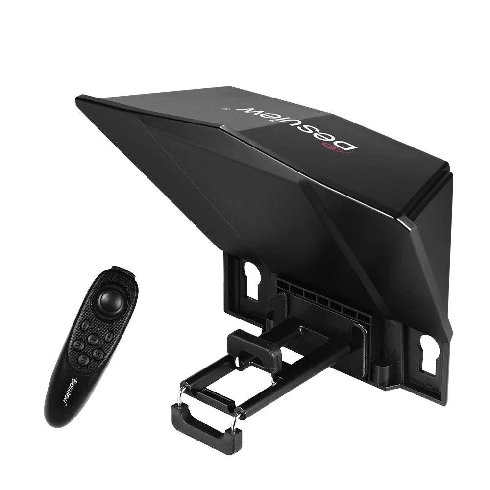 Desview - T2 - Teleprompter für Smartphone, Tablet oder DSLR-Kamera bis zu 8“ - Videoaufnahme - Autocue