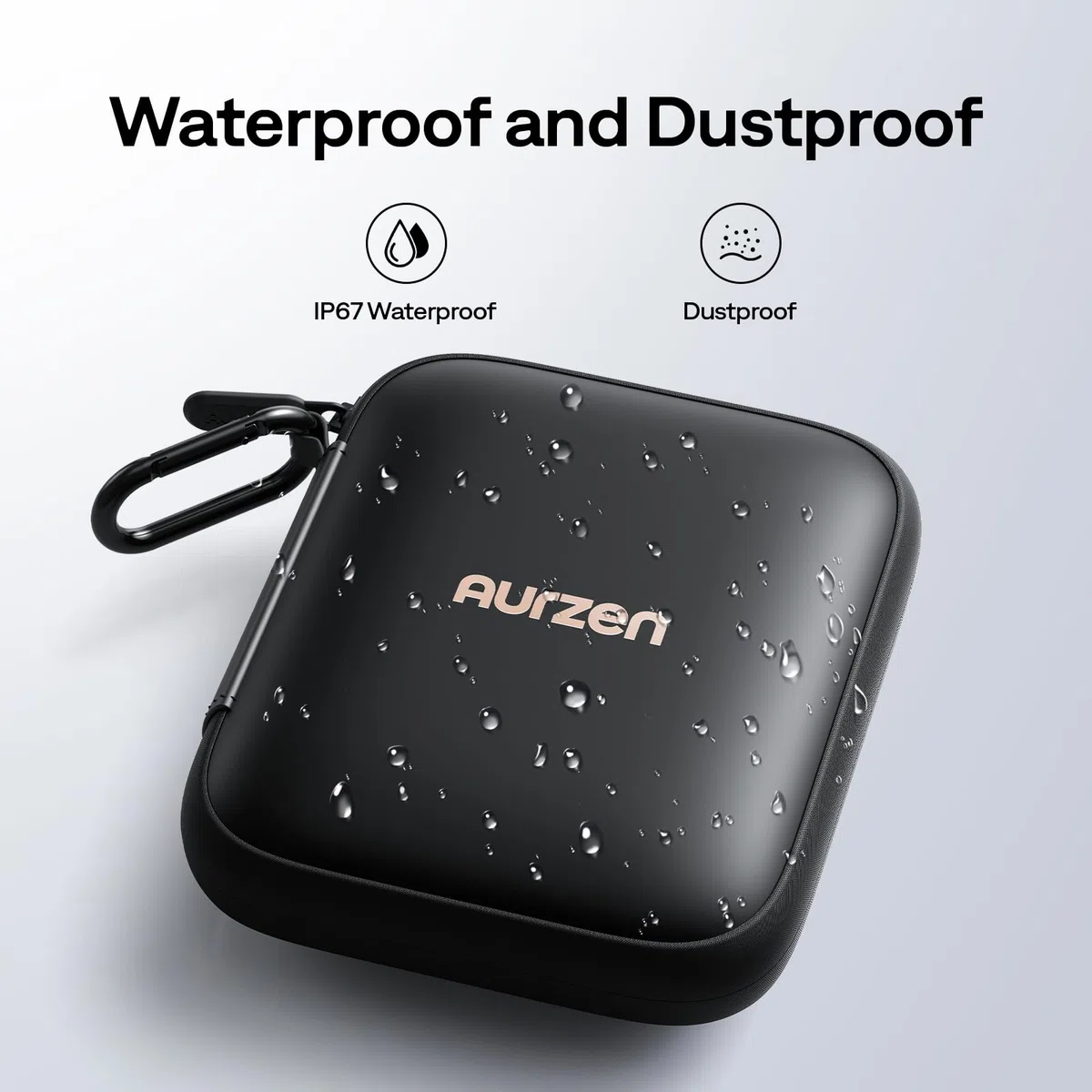 Aurzen CasePlay Tragetasche für Zip Mini Beamer – Wasserdicht & Stoßfest, mit Typ-C Schnellladekabel – Perfekt für unterwegs