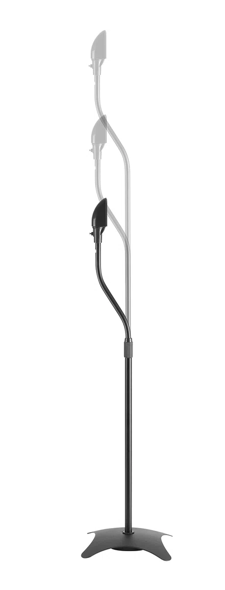HALTERUNGSPROFI 2 Lautsprecherständer - Universal für Satelliten Surround Boxen Schwarz je 4.5kg belastbar
