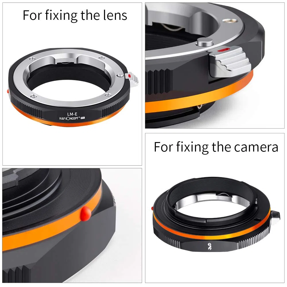 K&F Concept LM-E Adapterring kompatibel mit Leica M Objektiven auf Kameras, Sony E-Mount (NEX) M20105