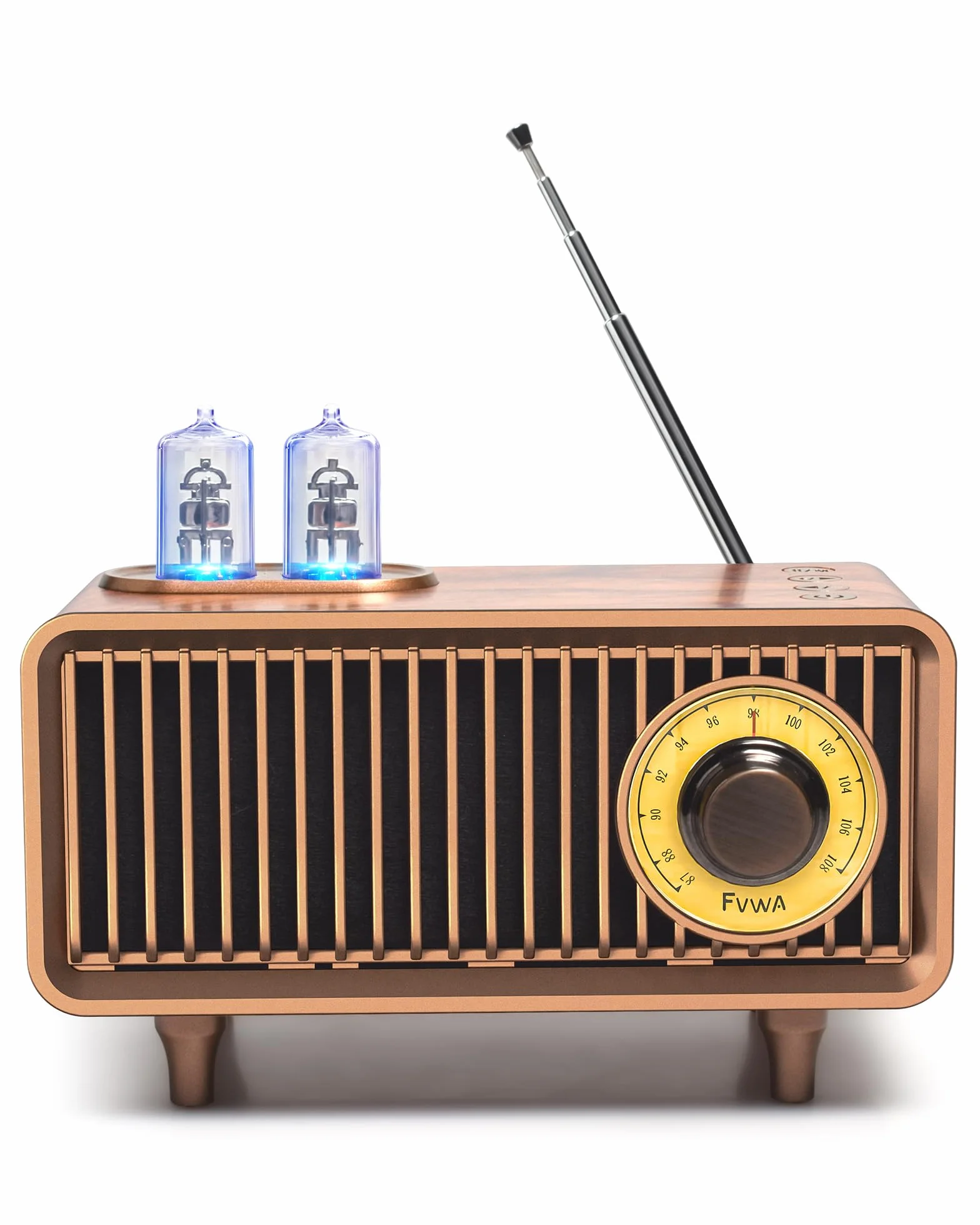 COLSUR Retro Radio Bluetooth Lautsprecher Tragbarer Vintage Radio FM Küchenradio Wiederaufladbarer Kabelloser mit Klassischem Retro-Stil Unterstützt TF-Karte/AUX/USB MP3-Player mit 1500mAh Akku