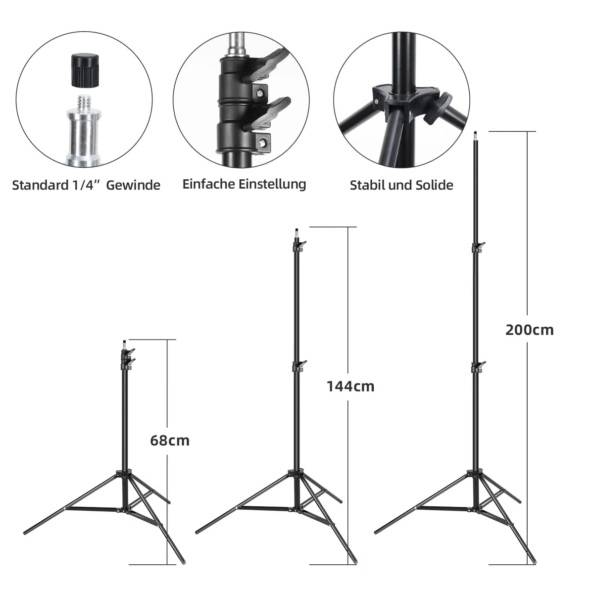 Softbox Set Fotostudio, FGen 85W 2 x 50 x 70cm Softbox LED Beleuchtung Set mit 2700-6400K, 2m Vollverstellbare lichtstativ für YouTube, Tiktok Videoaufnahmen, Studio Porträts, Fotografie